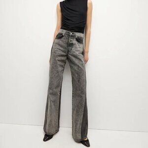 Veronica Beard Two-Tone Wide Leg Jeans, Size 27 NWOT